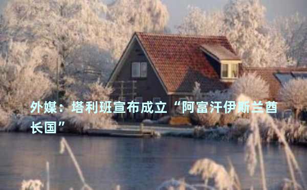 外媒：塔利班宣布成立“阿富汗伊斯兰酋长国” 